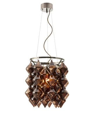 Gemma taklampa Ø45cm borstad stål/brun 