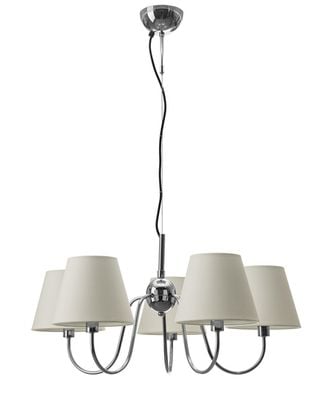 Lynx taklampa Ø75cm krom/vit 