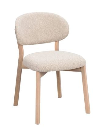 Patterson stol beige tyg/vitpigmenterad ek