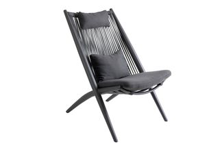 Chiavari fåtölj m dyna, antrac