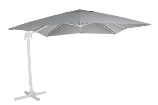 Linz frih parasoll 3x3 vit/grå