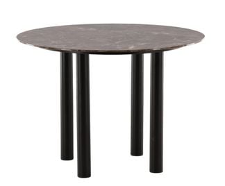 Havsten matbord svart/mörkbrun marmor