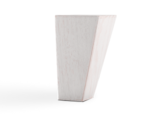 Svängt träben vit (täckande lasyr) 12 cm 4-pack