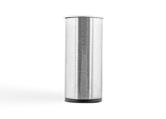Runt rakt metallben borstad stål 15 cm 4-pack