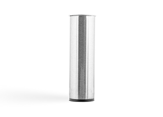 Runt rakt metallben borstad stål 20 cm 4-pack
