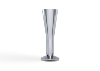 Design metallben krom 12 cm 4-pack