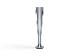 Design metallben krom 18 cm 4-pack