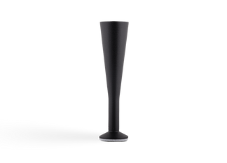 Design metallben matt svart 18 cm 4-pack
