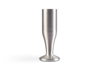 Stil metallben borstad stål 12 cm 4-pack