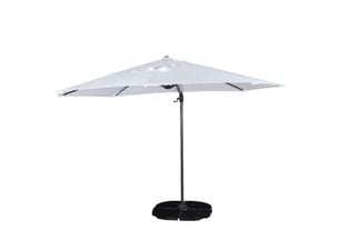 Leeds parasoll 3m svart/vit