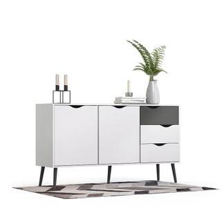 Delta sideboard vit/svart