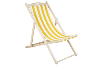 Dingla strandstol Gul/Vit