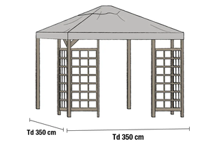 Hov tak 3,5x3,5 grått