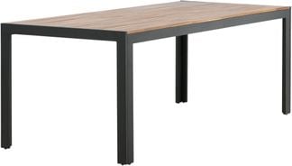 Bois matbord 205*90 svart stål/akacia 