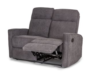 Asila recliner 2-sits tyg mörkgrå