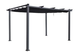 Pergola 300x400cm grå aluminium