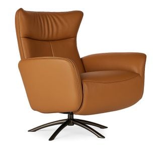 Arild fåtölj semi-anilin skinn (Cognac 376)