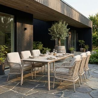 Mellby matbord med Arild fåtölj beige 