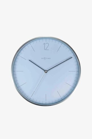 Väggklocka Essential Silver ø34cm Vit