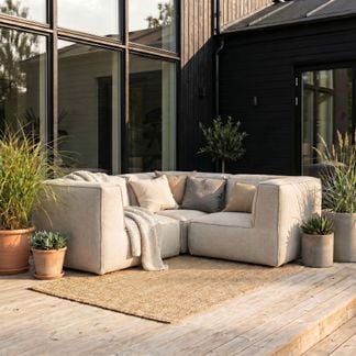 Skärgård liten hörnsoffa beige