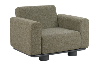 Bolster fåtölj antracit/teddy verde