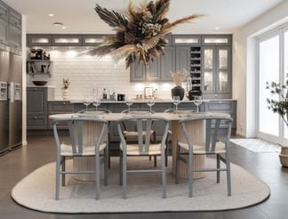 Circle 220 whitewash med Oskar grå 