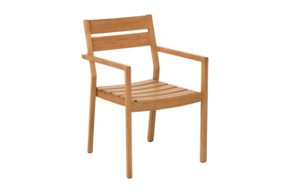 Delia teak karmstol