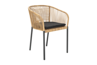 Delta stol antracit/natural wicker/teddy black