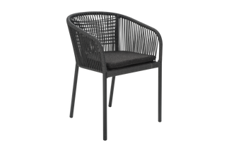 Delta stol svart/slate rope/teddy black