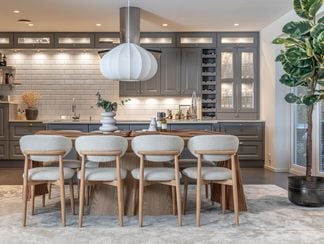 Float matbord 200x95cm ek med Le Chic stolar