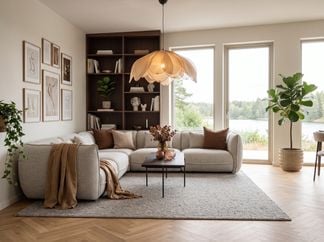 Florence stor hörnsoffa beige