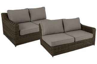 Glendon 2-sits h/v dark brown/soft moose