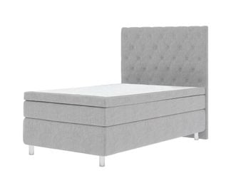 Grand delux kontinentalsäng ljusgrå 140x200cm inkl. gavel