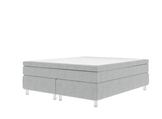 Grand delux kontinentalsäng ljusgrå 160x200cm 