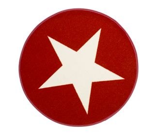 Gummerad star D80cm röd