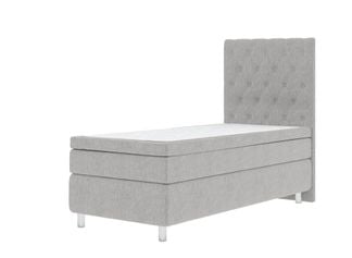 Superior Lyx Kontinentalsäng Ljusgrå inkl. gavel 90x200cm