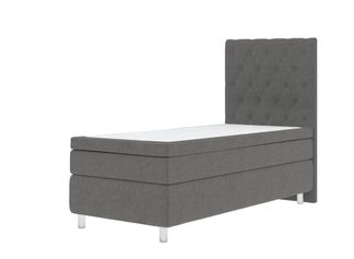 Superior Lyx Kontinentalsäng mörkgrå inkl. gavel 90x200cm