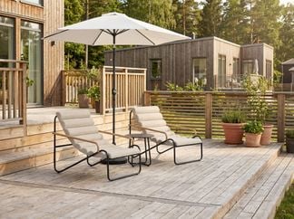 Isak loungeset svart/beige