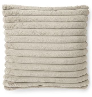 Stripy Cushion-Taupe
