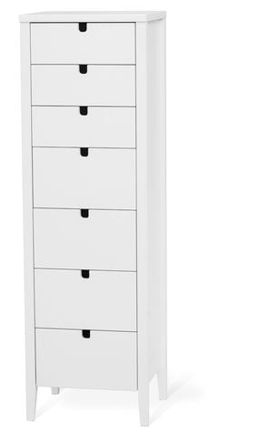 KLINTE Byrå 7 lådor vitlack