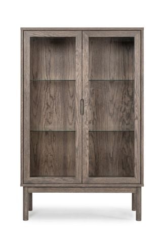 La roche vitrinskåp lågt smoked oak