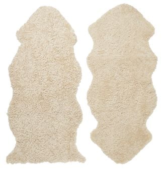 Curly 1,5 Fårskinn Beige Moonlight