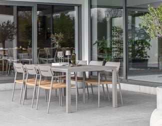 Le graisse matgrupp 200cm med prato stolar beige 
