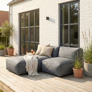 Skärgård liten divansoffa antracit