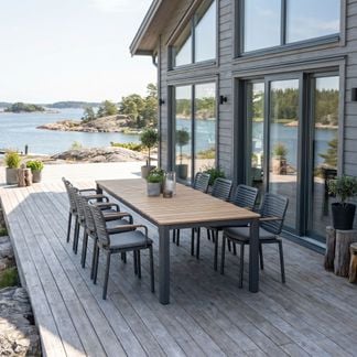 Montclair matbord med valbonne stolar antracit