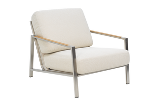 Naos fåtölj stainless steel/dot beige
