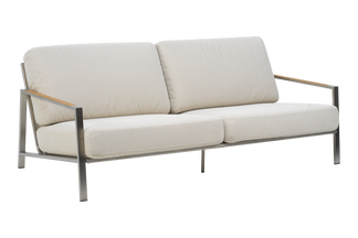 Naos 2,5 sits soffa stainless steel/dot beige