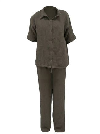 Gustav Ovland Nicola pyjamas m/byxa S/M Grön / Salvia