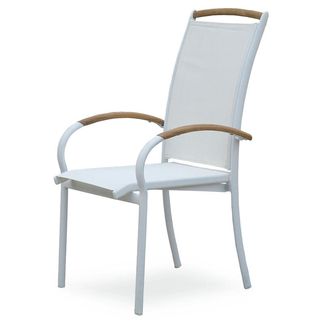Nydala stapelstol vit/teak