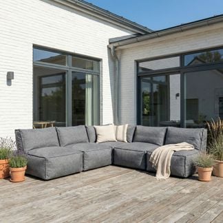 skärgård öppen hörnsoffa antracit